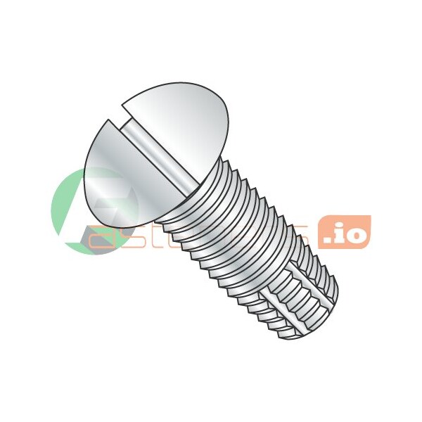 Newport Fasteners Thread Cutting Screw, #6-32 x 1/4 in, Zinc Plated Steel Round Head Slotted Drive, 1500 PK 100246 - main